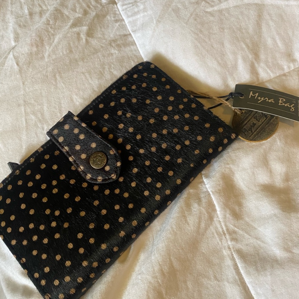 Myra speckled hide wallet NWT